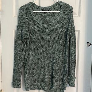 Womens Heather Mint Henley